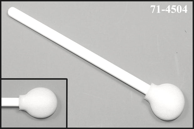 71-4504: 5.125” Overall Length Foam Swab with Circular Foam Mitt and Polypropylene Handle