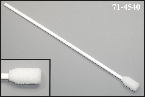 71-4540: 9” overall length swab with rectangular foam mitt on an extra-long polypropylene handle
