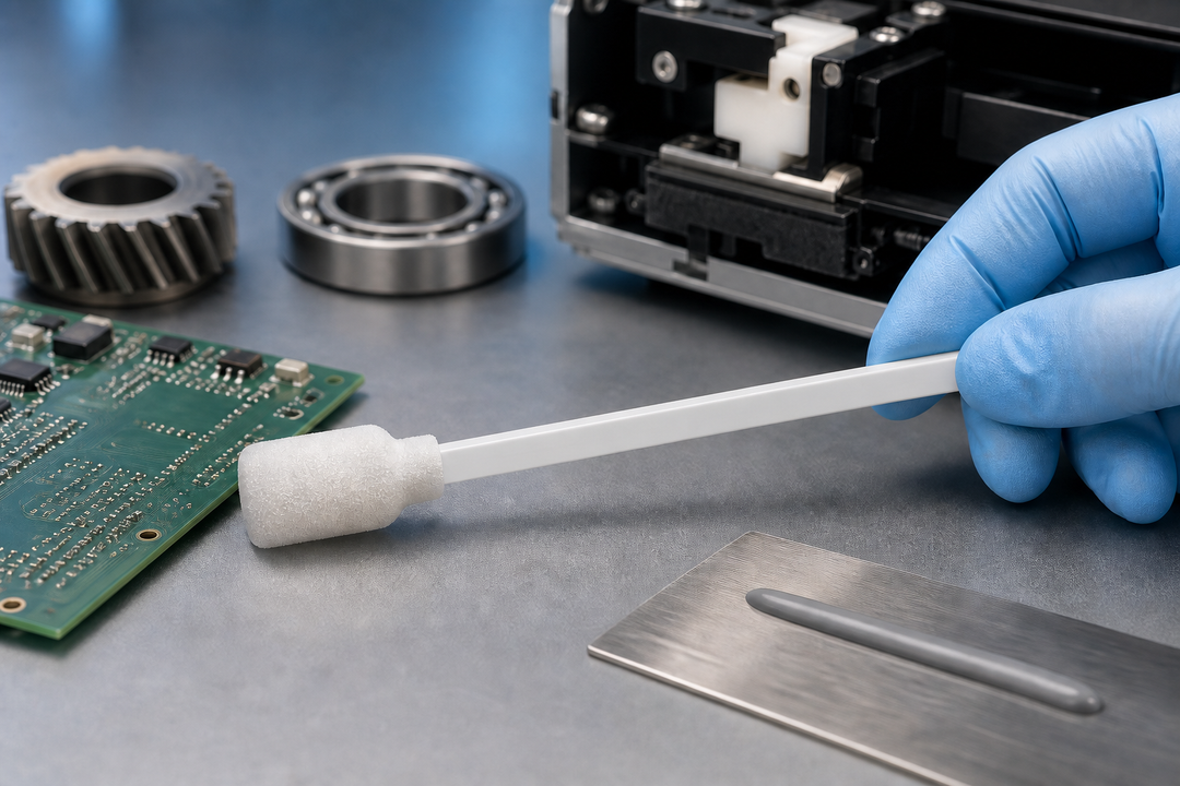 Foam swab used for electronics, printer and industrial equipment maintenance