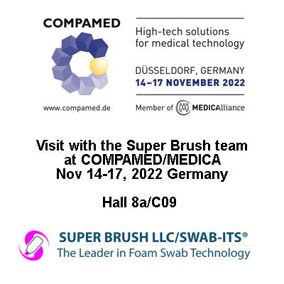 Foam Swab Manufacturer Super Brush LLC will be Exhibiting at the 2022 COMPAMED/MEDICA International Trade Fair