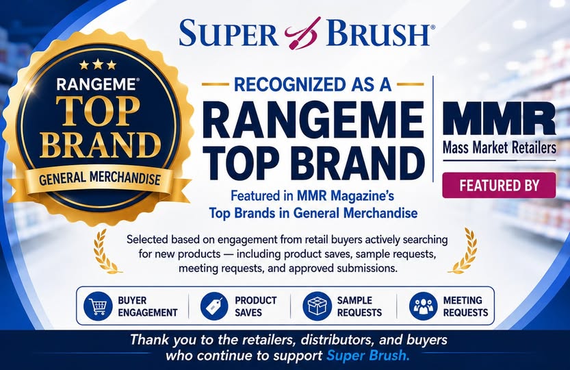 Super Brush Named a RangeMe Top Brand in General Merchandise