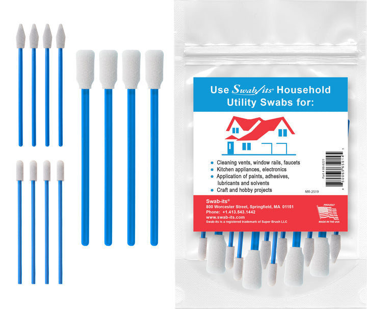 (6 Bag Case) Swab-its® Case of 12-piece Package of Household Cleaning Foam Swabs: 88-8221-HW