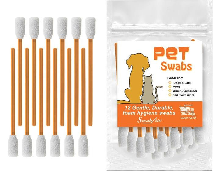 Swab-its® Pet Care Foam Swabs – 12-Piece Set | 87-8223