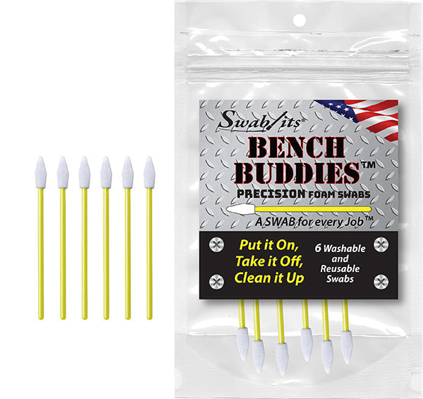 Swab-its® Bench Buddies® Precision Foam Applicators – 6 Bag Case | 87-8229-HW