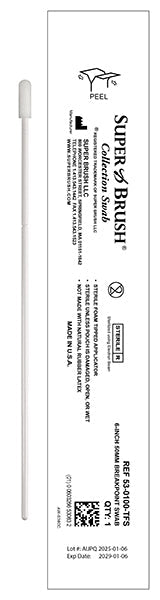 NEW Sterile Sample Collection Foam Swabs – 6” Small Mitt Tip with 50mm Breakpoint | Case of 1,500 | 53-0100-TFS-CS