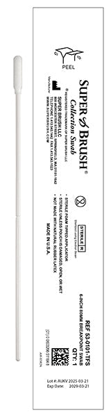 NEW Sterile Sample Collection Foam Swabs – 6” Narrow Mitt Tip with 80mm Breakpoint | Case of 1,500 | 53-0101-TFS-CS