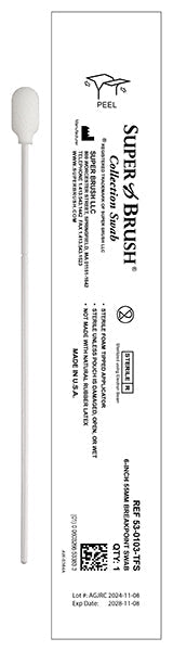 NEW Sterile Sample Collection Foam Swabs – 6” Bulb Tip with 55mm Breakpoint | Case of 1,500 | 53-0103-TFS-CS