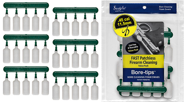 .45cal Gun Cleaning Bore-tips® by Swab-its®: Barrel Cleaning Swabs: 41-4501