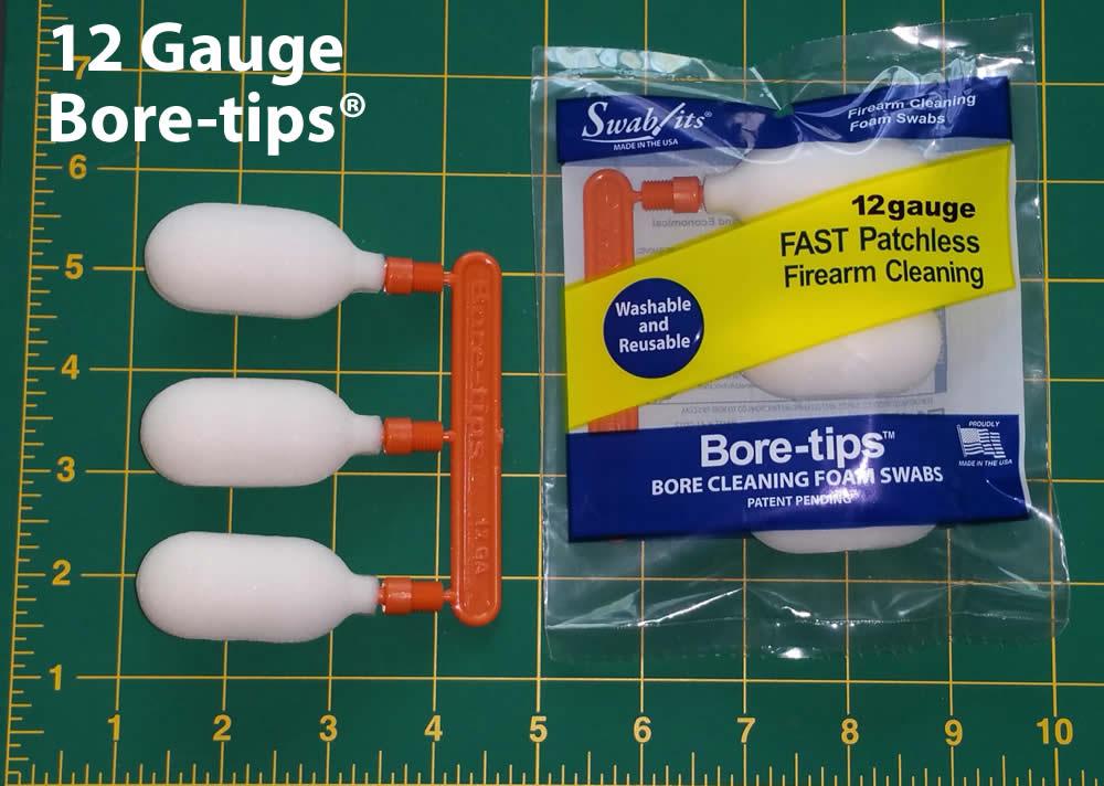 41-0012: 12 Gauge Gun Cleaning Bore-tips® by Swab-its®: Barrel Cleaning Swabs