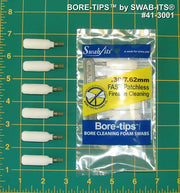 41-3001: .30cal/7.62mm Gun Cleaning Bore-tips® by Swab-its®: Barrel Cleaning Swabs
