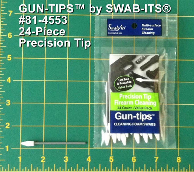 81-4553: 3" Precision Tip Gun Cleaning Swab Gun-tips® by Swab-its: Gun Cleaning Swabs