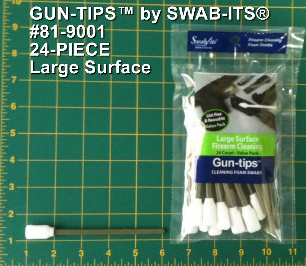 81-9001: 5" Large Surface Gun Cleaning Swab Gun-tips® by Swab-its®: Gun Cleaning Swabs