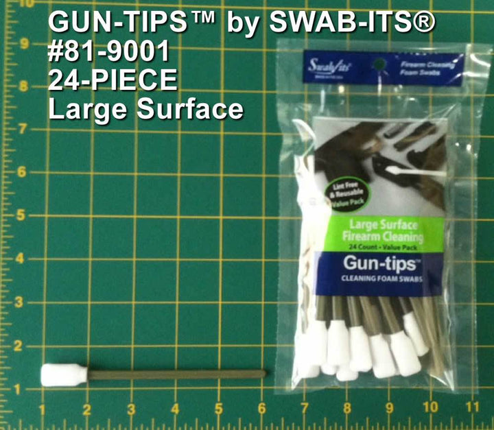 81-9001: 5" Large Surface Gun Cleaning Swab Gun-tips® by Swab-its®: Gun Cleaning Swabs