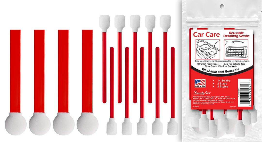 Swab-its® 14-piece Package Car Care Reusable Detailing Foam Swabs: 88-8204