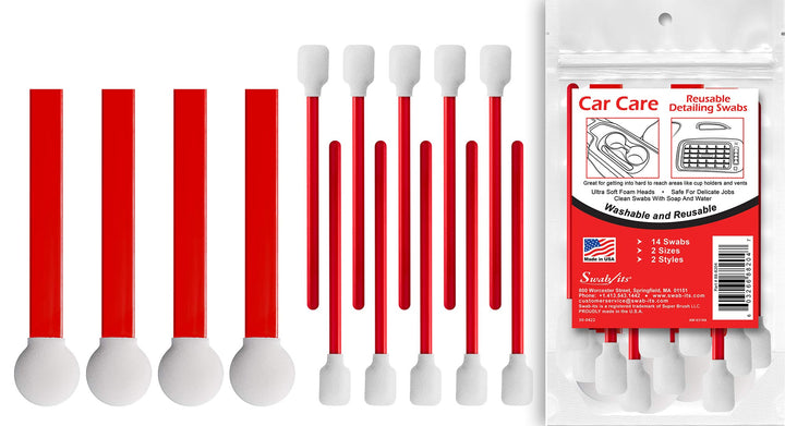 Swab-its® 14-piece Package Car Care Reusable Detailing Foam Swabs: 88-8204