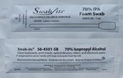 56-4501-SB-25: 5" Large Rectangular Head 70% IPA Foil Wrapped Swab by Swab-its®