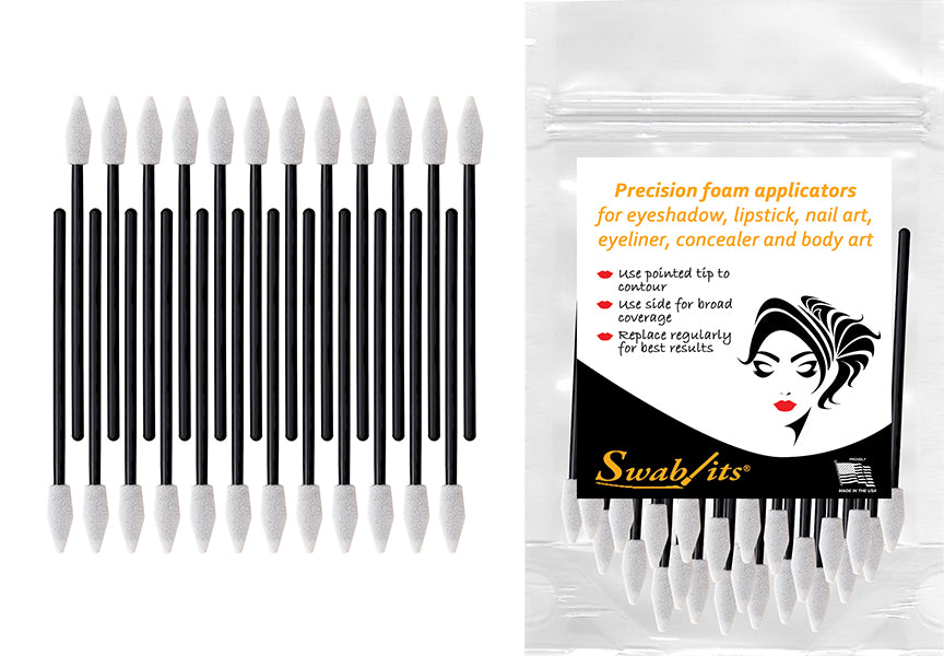 Swab-its® 24-piece Package of Cosmetic Applicators & Foam Swabs: 87-7901