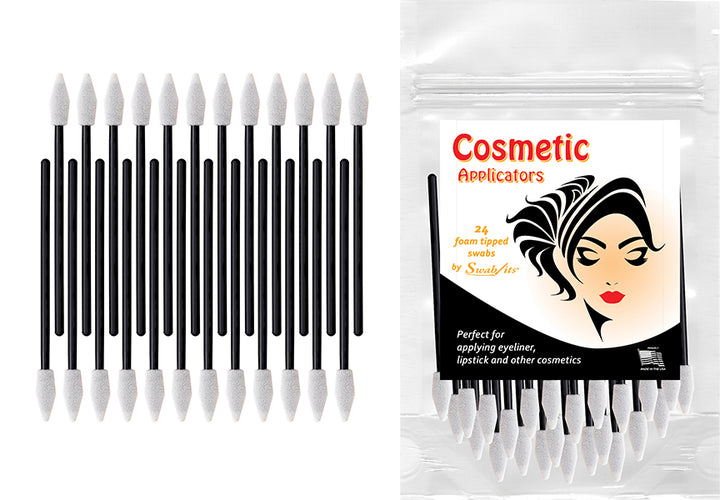 Swab-its® 24-piece Package of Cosmetic Applicators & Foam Swabs: 87-7901